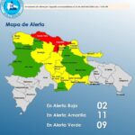 El COE mantiene 22 provincias bajo alerta por vaguada y lluvias intensas