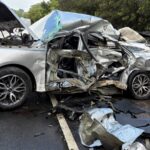 Accidente en la Autovía del Nordeste deja un hombre herido y un agente con un golpe en la cabeza tras colisión que involucra tres vehículos